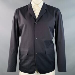 THEORY Size XL Laser Defense Black Polyester Notch Lapel Sport Coat